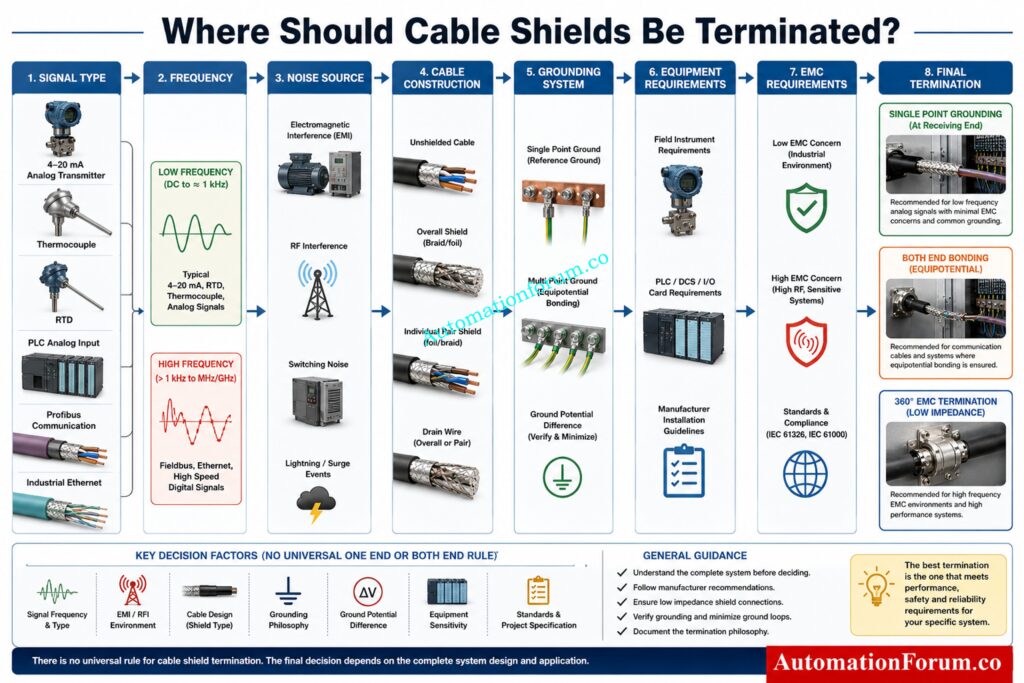 How to Select the Correct Cable Shield Termination Point