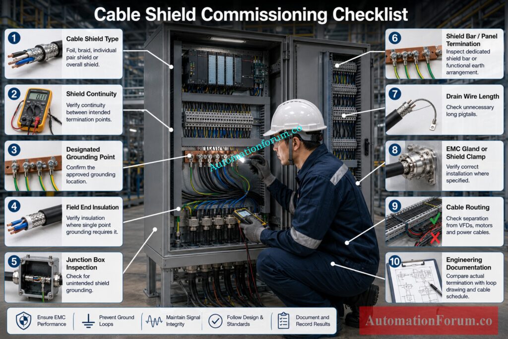What Should You Check During Cable Shield Commissioning?
