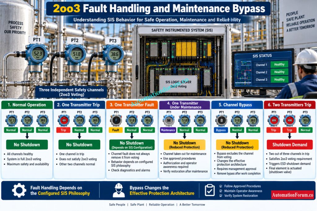 2oo3 Fault Handling and Voting Behavior
