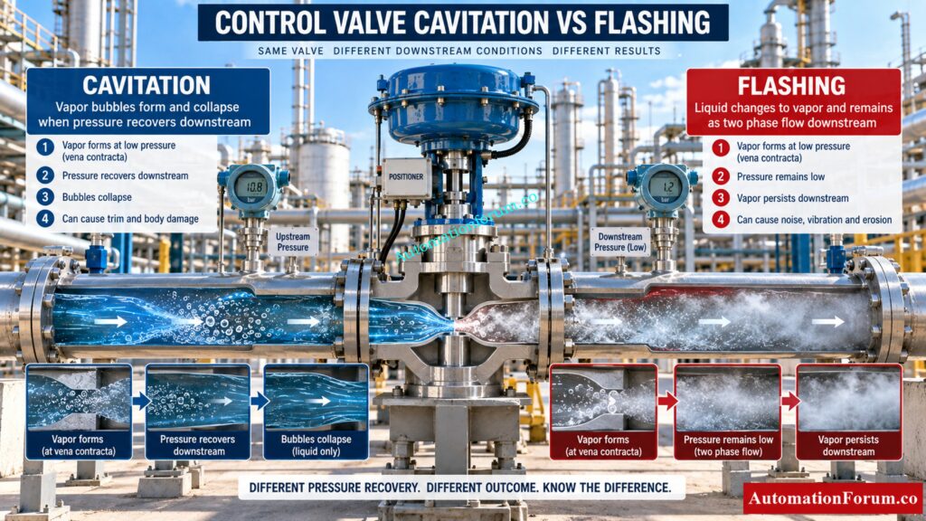Control Valve Cavitation vs Flashing