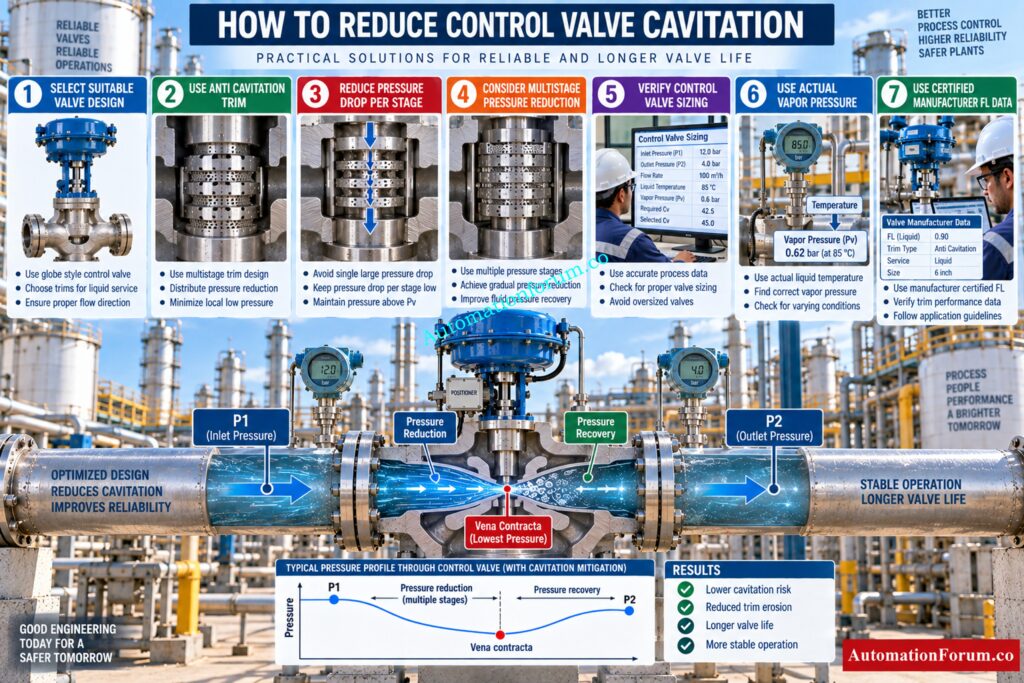 How to Reduce Control Valve Cavitation