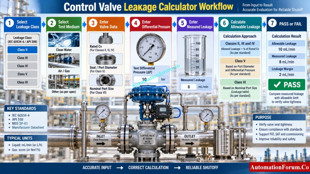 How Does the Control Valve Leakage Calculator Work?