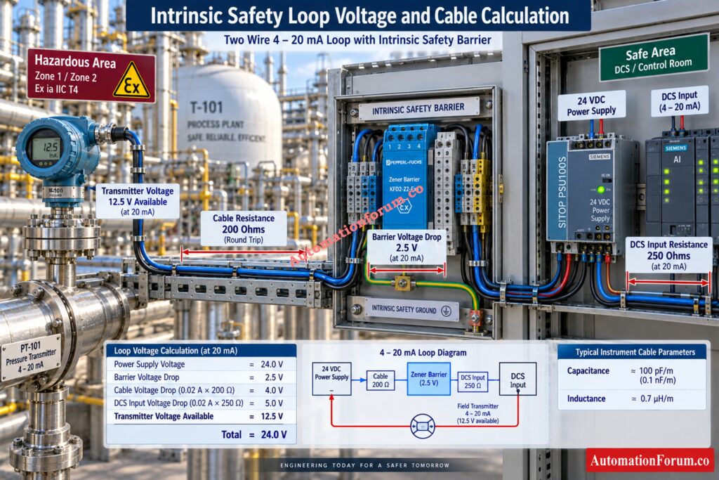 Calculate Intrinsic Safety Loop Voltage
