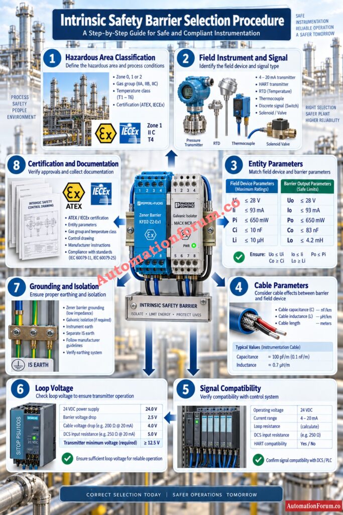 Intrinsic Safety Barrier Selection Procedure