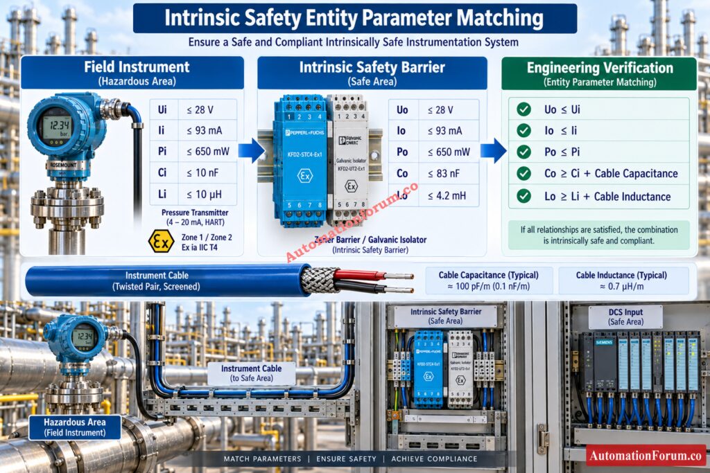 Intrinsic Safety Entity Parameter Calculation Example