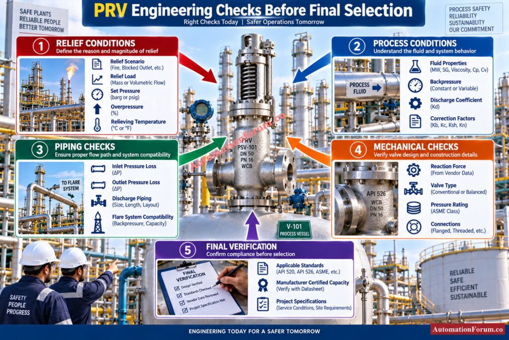 Important Engineering Checks Before Selecting a PRV