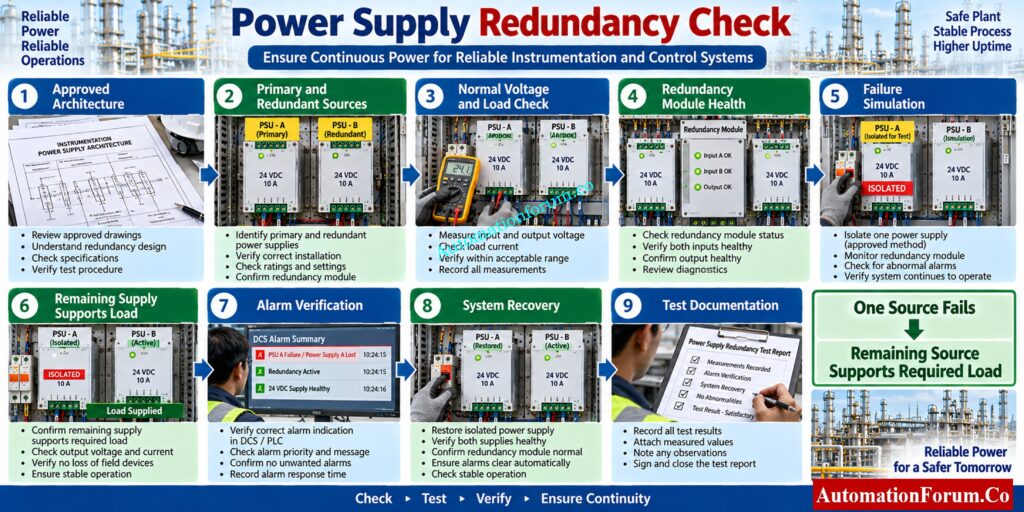 Running Inspection Procedure for Power Supply and Redundancy