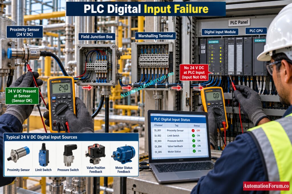PLC Digital Input Signal Failure