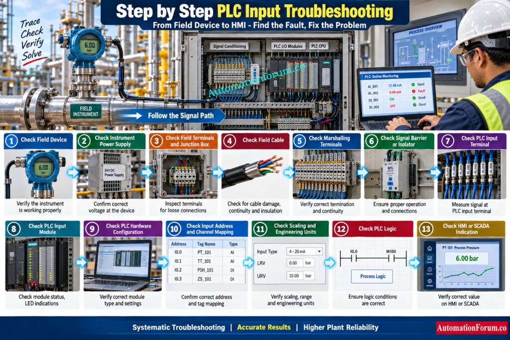 Step by Step PLC Input Troubleshooting Procedure
