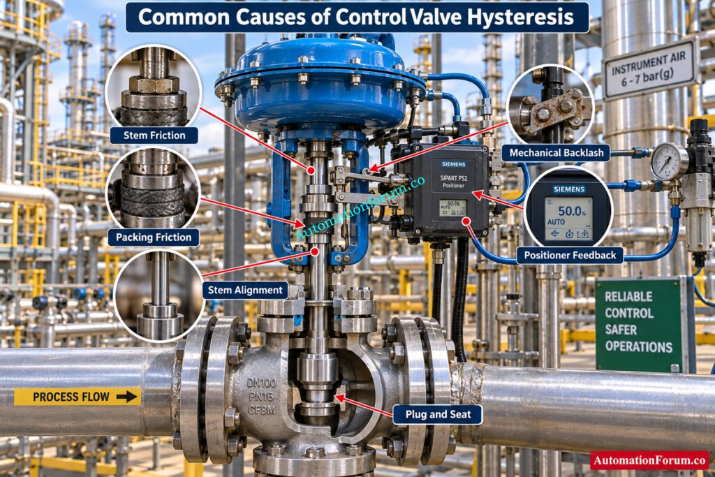 Top Common Causes of Hysteresis in Control Valve