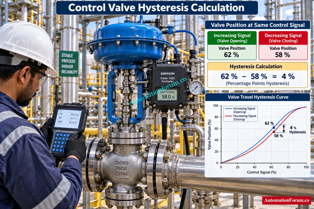 How to Calculate Control Valve Hysteresis