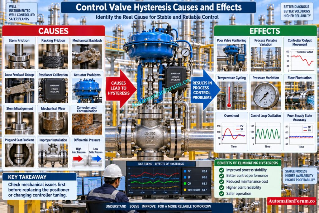 How Control Valve Hysteresis Affects Control Loop Performance