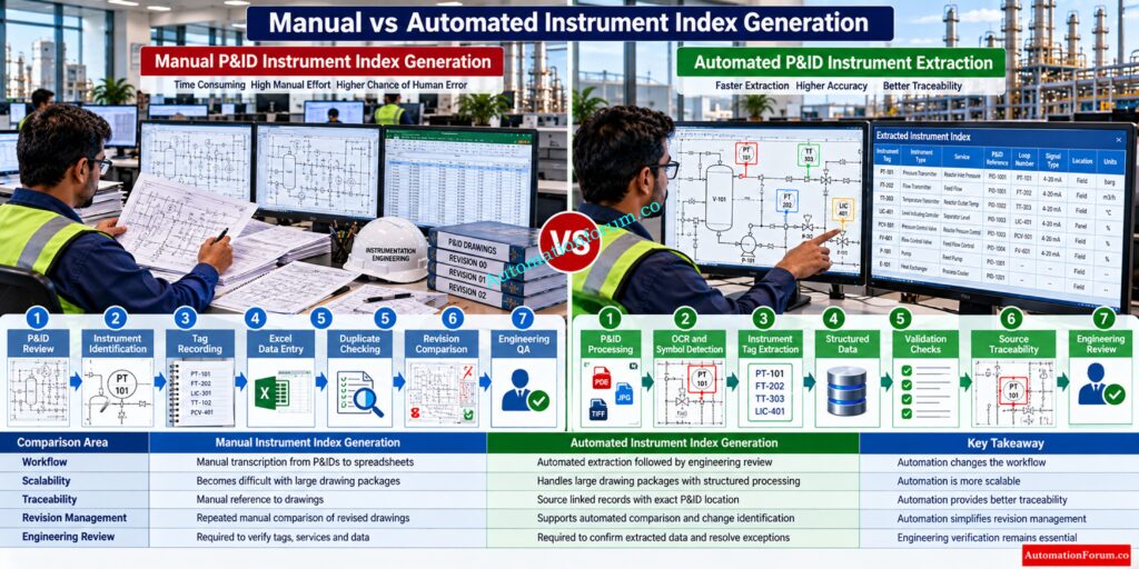 Manual Instrument Index Generation vs Automated P&ID Extraction
