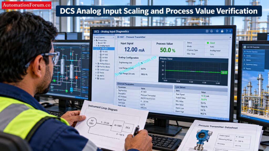 Check the PLC or DCS Analog Input Card