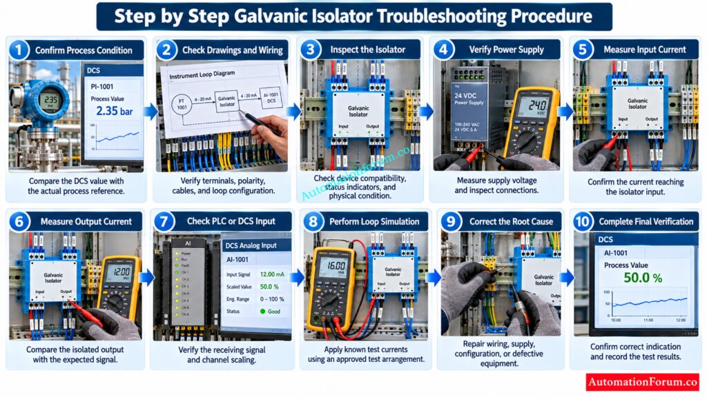 Step by Step Galvanic Isolator Troubleshooting Procedure