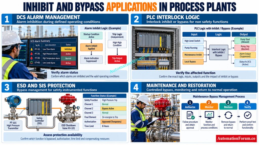 Inhibit and Bypass Applications in DCS Systems
