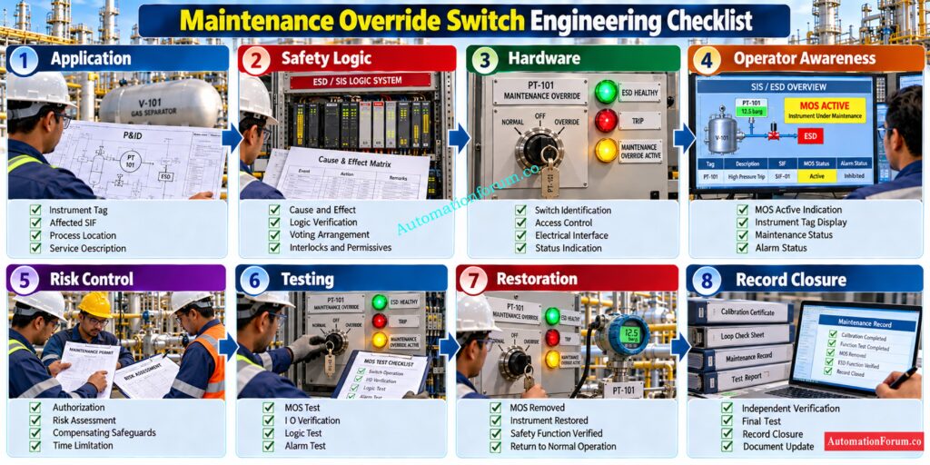 Maintenance Override Switch Design Checklist