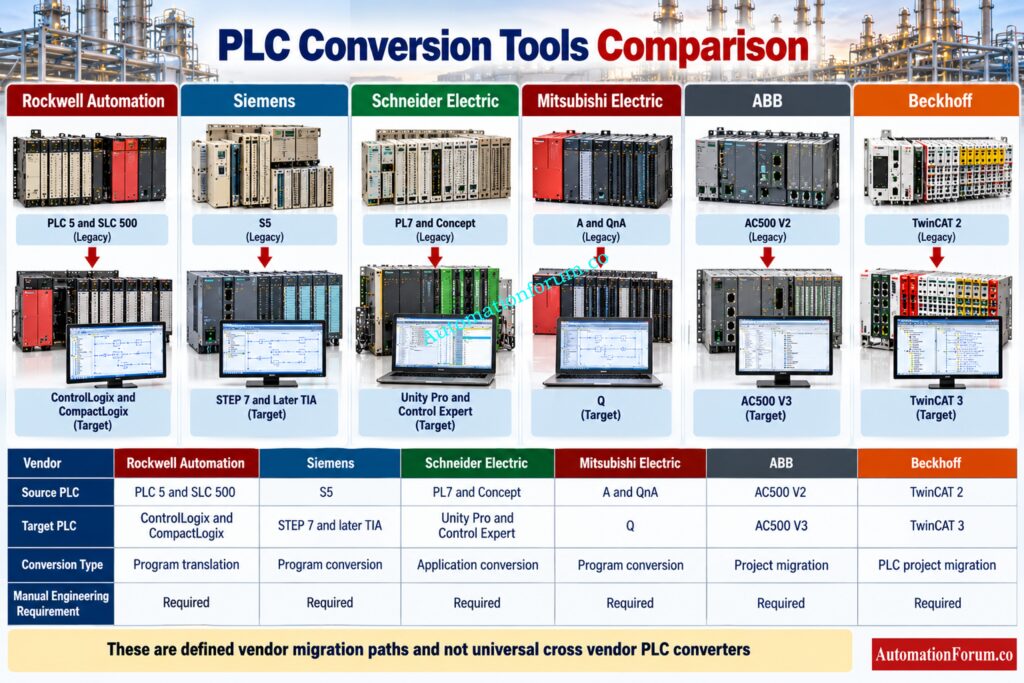PLC Conversion Tools Comparison
