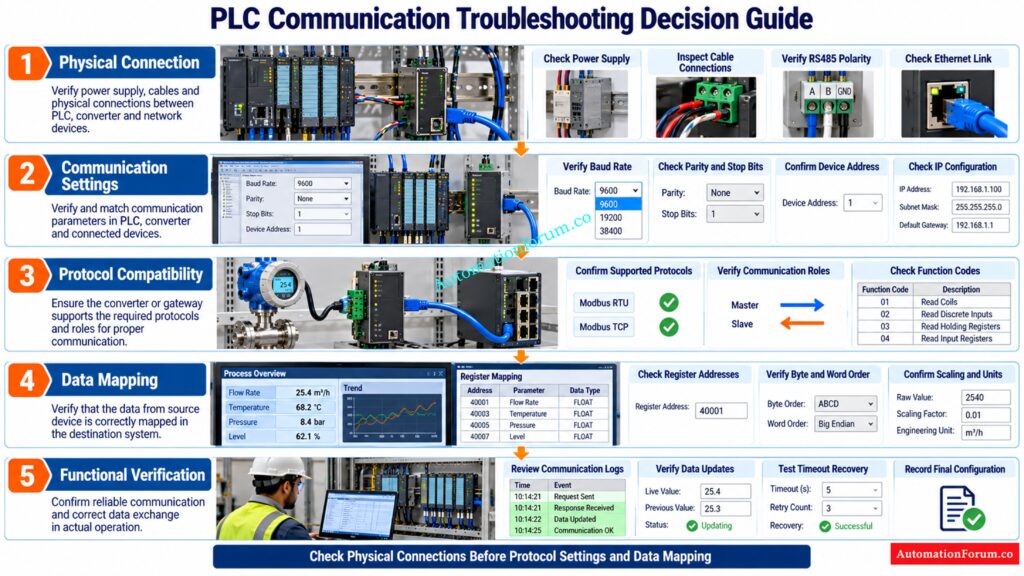 PLC Communication Troubleshooting During Commissioning