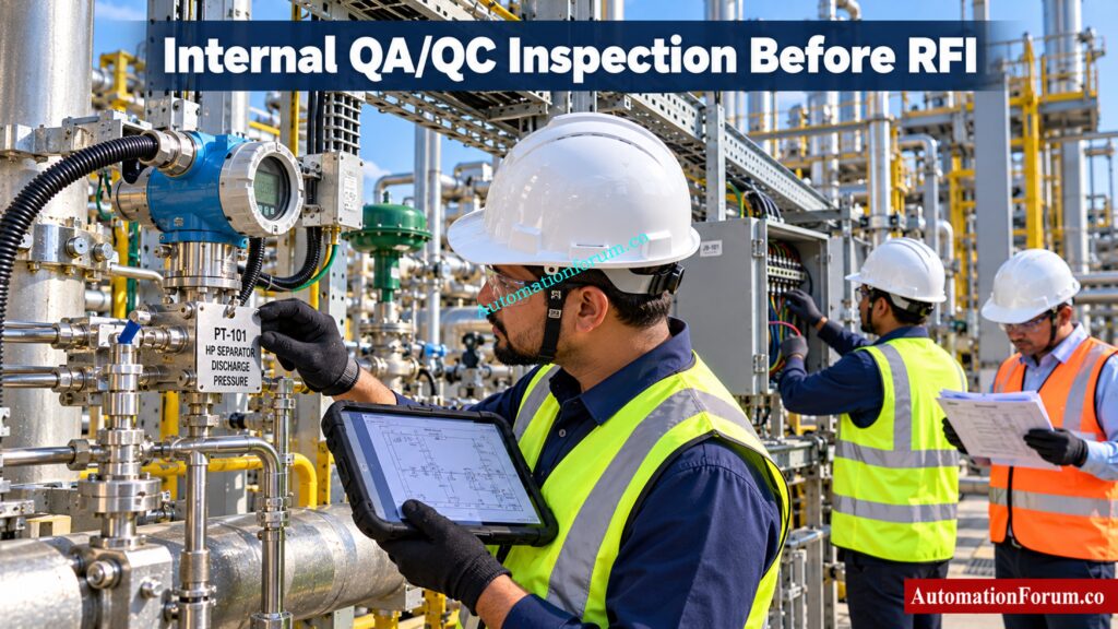 Perform Internal Instrumentation QA/QC Inspection-   RFI Inspection Request Procedure and Workflow